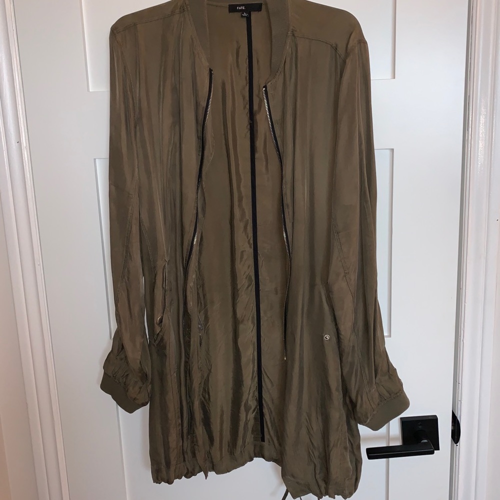 Long bomber jacket